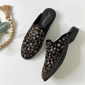 Free people Cosmic Loafer Mules black Sz 37